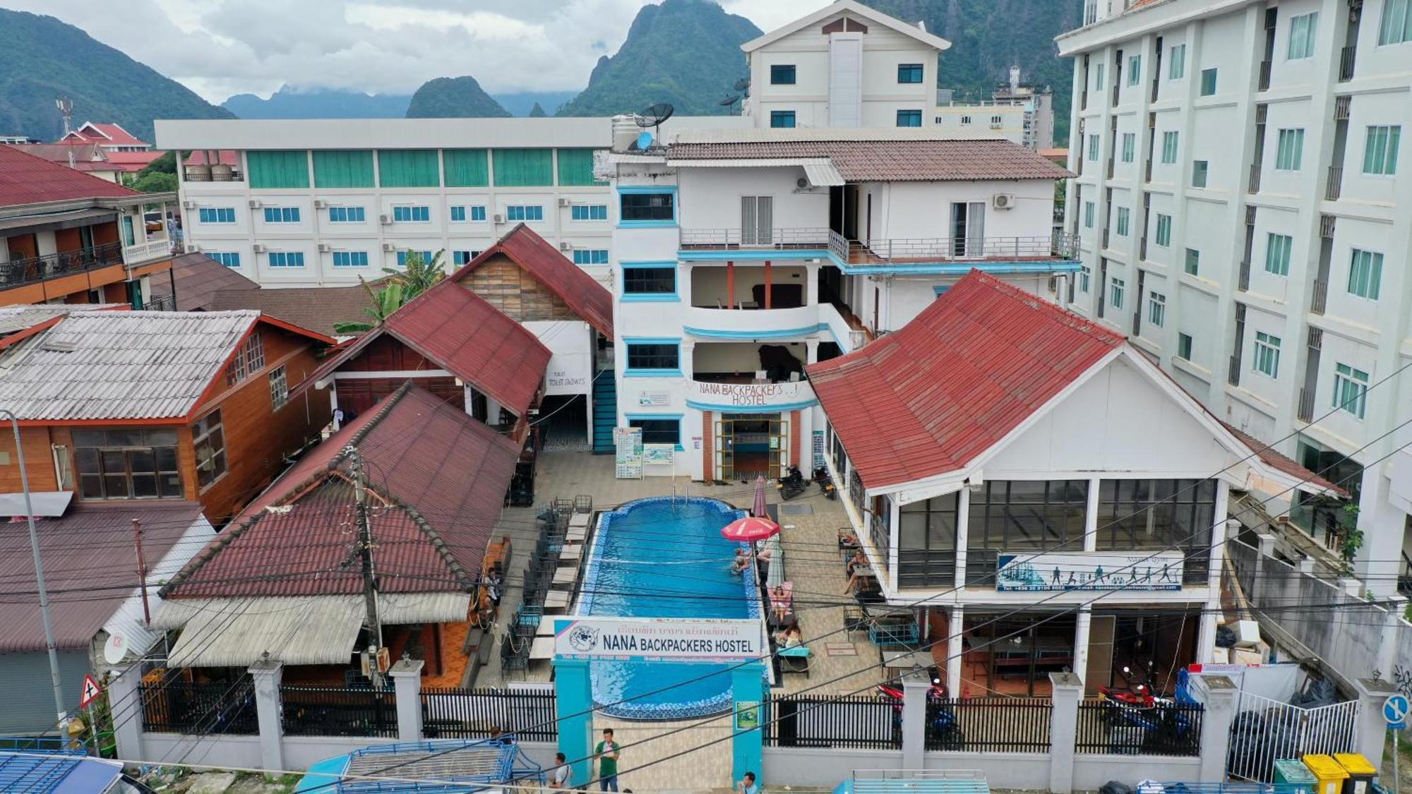 Nana Backpackers Hostel Vang Vieng Buitenkant foto